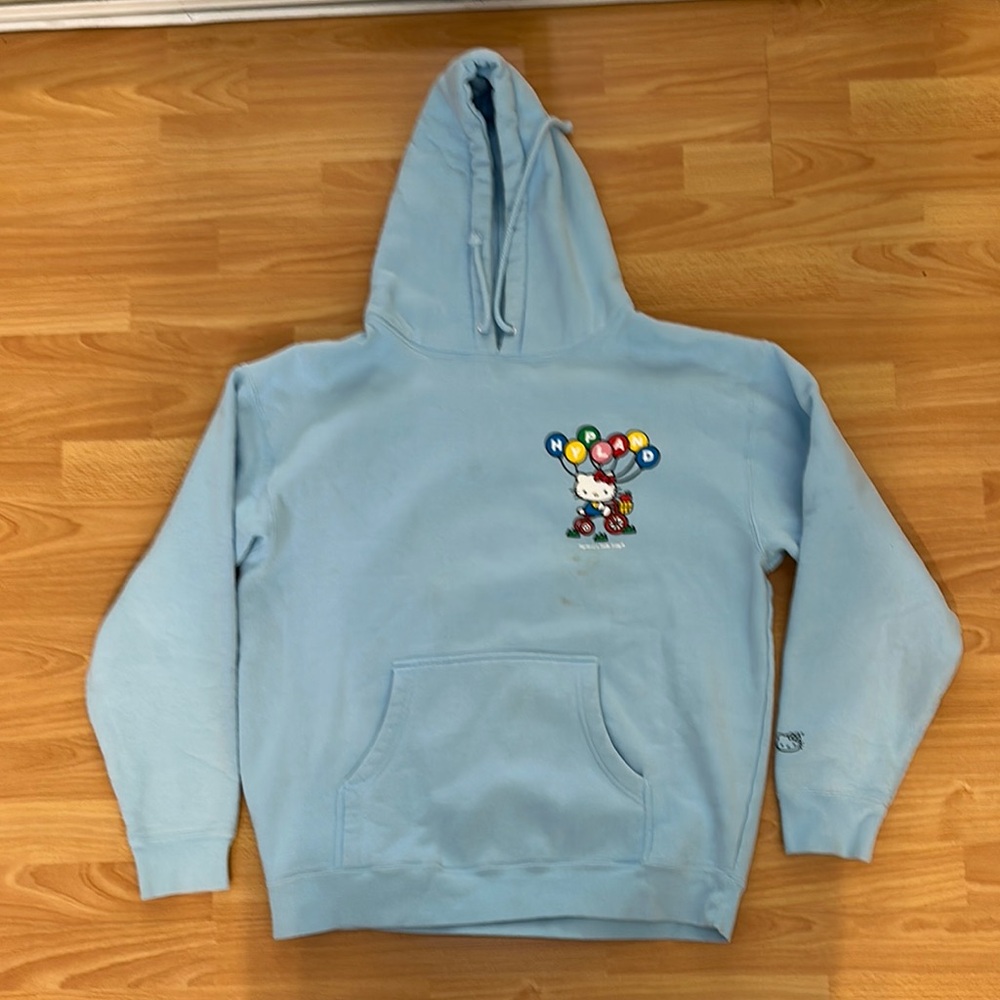 Hypeland x Hello Kitty Light Blue Graphic Hoodie size Large